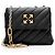 Off White Off-White Jackhammer 19 Schultertasche aus gestepptem Leder mit Kette Schwarz