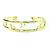 Bracciale rigido Fendi First FF Motif con strass D'oro