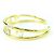 Bracciale rigido Fendi First FF Motif con strass D'oro - vista 3