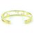 Bracciale rigido Fendi First FF Motif con strass D'oro - vista 4