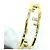 Bracciale rigido Fendi First FF Motif con strass D'oro - vista 6
