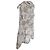 Monnalisa Kleid mit floralem Druck Weiß Beige