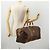 Céline Borsa Boston in tela Macadam CELINE in pelle PVC marrone e oro Auth ki6517 D'oro - vista 23