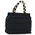 Sac à main Vala en chaîne Salvatore Ferragamo en nylon noir et or Auth gh1878 Doré
