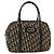 Christian Dior Trotter Canvas Handtasche Marinegold Auth BAZ596 Golden Marineblau