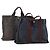 Hermès Borsa Tote HERMES in tela 2 pezzi Grigio Navy Auth bs33837 Marrone Blu navy