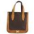 Céline Bolso de mano de lona Macadam CELINE en cuero PVC marrón dorado Auth BSZ508 Castaño - vista 13