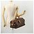 Céline Borsa Boston in tela Macadam CELINE in pelle PVC marrone e oro Auth mr2062 D'oro - vista 23