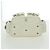 CHANEL Borsa a mano matelassé della linea Cambon in pelle bianca argento CC Auth ARZ785SAM Bianco - vista 6