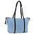 PRADA Tote Bag aus Nylon und Leder hellblau silber authentisch am11000
