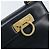Borsa a mano in pelle Gancini Salvatore Ferragamo 2 in 1 Blu Navy Oro Auth gh1925 - vista 19