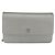 Borsa a spalla con catena CHANEL Pelle Argento CC Auth ka3340SAV - vista 13