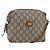 Borsa a Spalla GUCCI GG Plus Supreme PVC Beige Oro Auth SW2213 D'oro