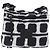 Borsa a Spalla CHANEL Nylon Nero Bianco Argento CC Auth BA11713A - vista 13