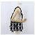 Borsa a Spalla CHANEL Nylon Nero Bianco Argento CC Auth BA11713A - vista 27