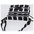 Borsa a Spalla CHANEL Nylon Nero Bianco Argento CC Auth BA11713A - vista 6