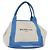 BALENCIAGA Cabas Bag Canvas Leather Light Beige Light Blue 339933 Auth 173988 Silvery - view 13