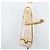 Céline Borsa a Spalla in Tela Macadam CELINE in Pelle PVC Avorio Oro Auth LNZ709 D'oro Crudo - vista 24