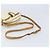 Céline Borsa a Spalla in Tela Macadam CELINE in Pelle PVC Avorio Oro Auth LNZ709 D'oro Crudo - vista 7