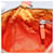 PRADA Schultertasche Nylon Orange Silber Auth ARZ559A - Ansicht 22