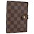 LOUIS VUITTON Cubierta de Planificador Diario Damier Ebene PM R20700 LV Auth SW2194