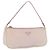 PRADA Accessory Pouch Nylon Pink Silver Auth AMZ342 Silvery