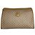 Céline Clutch in pelle monogramma Triomphe Celine Paris vintage beige marrone