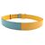 GUCCI Memorable Buckle Bicolor Leather Belt Blue Yellow - view 4