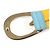 GUCCI Memorable Buckle Bicolor Leather Belt Blue Yellow - view 6
