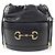 Borsa a Spalla in Pelle Horsebit Gucci Nero