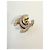CHANEL fibbia CC turnlock swarovski  oro. Bianco D'oro - vista 2