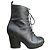 Zoccoli Acne Studios Ankle Boots Neri Pelle e Legno Nero