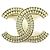 Spilla in strass Coco Mark in oro di Chanel D'oro