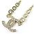 Collana a catena con strass Coco Mark B25S di Chanel D'oro