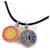 Hermès HERMES Eclipse Halskette Anhänger Choker Blau Orange  - Ansicht 1