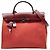 Hermès Arancione Toile Herbag Zip 31 Bordò