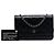 Wallet On Chain Chanel Schwarze CC gesteppte Lackleder Geldbörse mit Kette - Ansicht 8