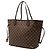Louis Vuitton Borsa Neverfull MM Damier Ebene Marrone - vista 2