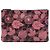 Clutch Chanel grande en piel de ternera acolchada rosa con estampado de camelia CC