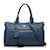 Borsa Prada Blue Vitello Phenix con zip  - vista 1