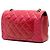 Chanel Red Mini Rectangular Classic Tricolor Lambskin Single Flap Dark red - view 2