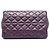 Chanel Viola Trapuntato Pelle di Vitello Invecchiata Reissue 2.55 Double Flap 225 Porpora - vista 3