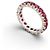 Autre Marque ANELLO AMERICANO PAVÉ COMPLETO 20 RUBINI 1.4CT IN ORO BIANCO 18K 2.9GR Argento