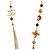 NUOVO COLLIER CHANEL SAUTOIR PIETRE MULTICOLORI LOGO CC D'oro - vista 2