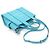 NUOVO BORSA MARC JACOBS THE SMALL TOTE BAG H009L01SP21 IN PELLE BLU CON TRACOLLA - vista 6