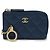 Monedero de piel de cordero acolchado Chanel Azul