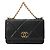 Cartera de cadena acolchada Chanel 19 Negro