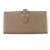 Hermès Cartera Larga Soufflé Bearn Hermes Gris pardo