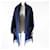 Stola in cashmere e seta blu e navy di Hermès Blu navy - vista 4