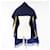 Stola in cashmere e seta blu e navy di Hermès Blu navy - vista 6